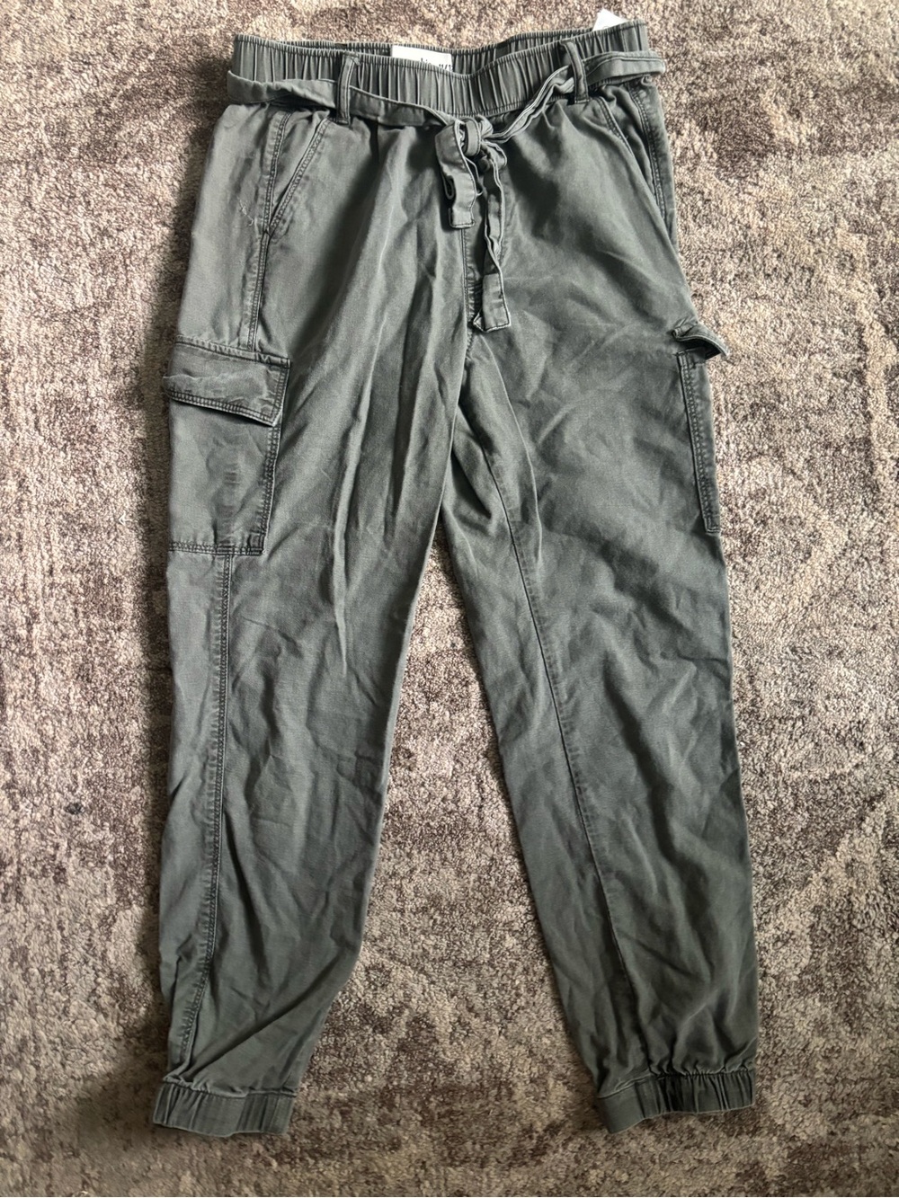 abercrombie kids Olive Green Cargo Jogger Pants